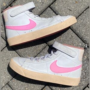 Kids/Youth Size 3 Nike High-Tops with Pink and White